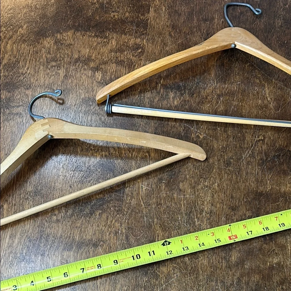Vintage Wooden Hangers set of 2
